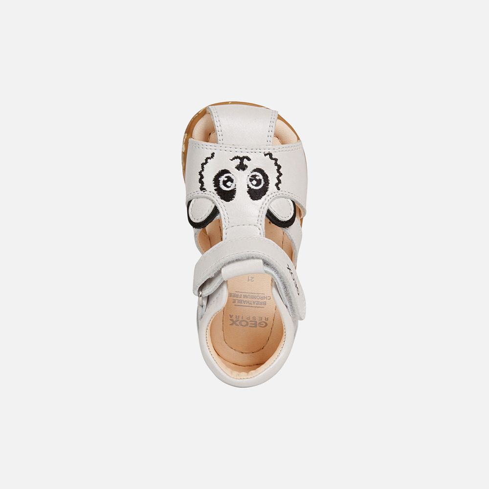 Geox Sandals White Alul Girl - Geox Baby Shoes - XHRWPU328